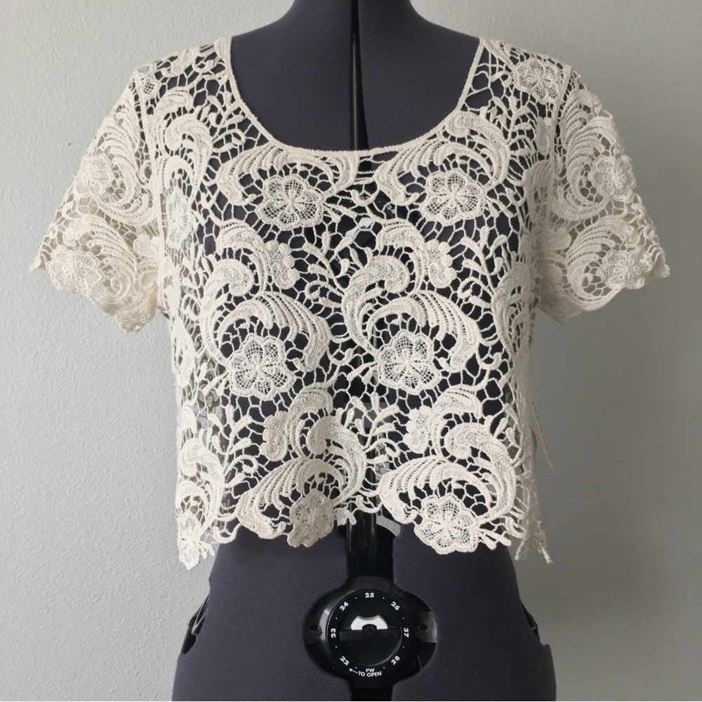 Beautiful Lace Cropped Top
